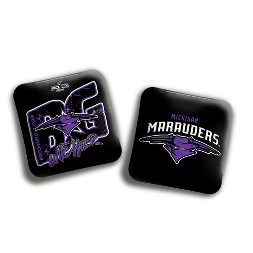 2026 BG Multiple Bag Models Michigan Maruaders Bags - ACL Pro Stamped Cornhole Bags - SET OF 4