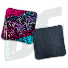 Load image into Gallery viewer, BG Multiple Bag Models - "Graffiti" - 4" ACL Mini Stamped Cornhole Bags- Set of 4 Bags