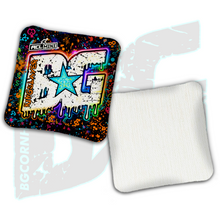 Load image into Gallery viewer, BG Multiple Bag Models - "Dripping Graffiti" - 4" ACL Mini Stamped Cornhole Bags- Set of 4 Bags