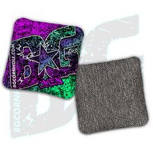 Load image into Gallery viewer, BG Multiple Bag Models - "Graffiti" - 4" ACL Mini Stamped Cornhole Bags- Set of 4 Bags