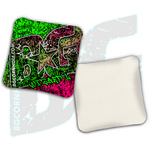 Load image into Gallery viewer, BG Multiple Bag Models - "Graffiti" - 4" ACL Mini Stamped Cornhole Bags- Set of 4 Bags