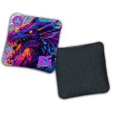 Load image into Gallery viewer, 2026 BG Multiple Bag Models - "DB Neon Dragon” Dirty Bags Collab - ACL Pro Stamped Cornhole Bags - SET OF 4 BAGS