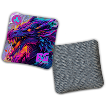 Load image into Gallery viewer, 2026 BG Multiple Bag Models - "DB Neon Dragon” Dirty Bags Collab - ACL Pro Stamped Cornhole Bags - SET OF 4 BAGS