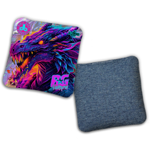 Load image into Gallery viewer, 2026 BG Multiple Bag Models - "DB Neon Dragon” Dirty Bags Collab - ACL Pro Stamped Cornhole Bags - SET OF 4 BAGS