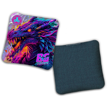 Load image into Gallery viewer, 2026 BG Multiple Bag Models - "DB Neon Dragon” Dirty Bags Collab - ACL Pro Stamped Cornhole Bags - SET OF 4 BAGS