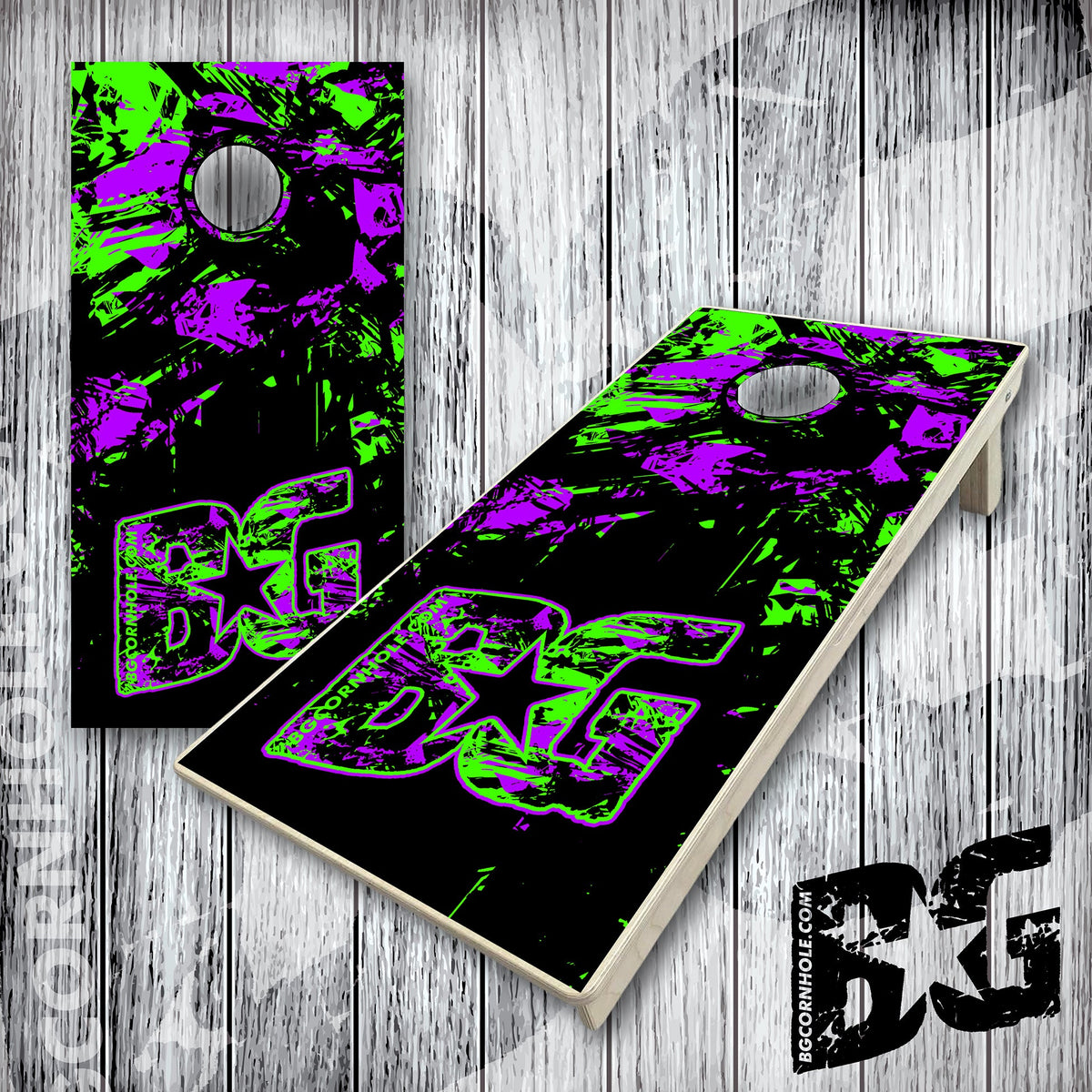 BG "Neon Explosion" Cornhole Boards - Elite Model