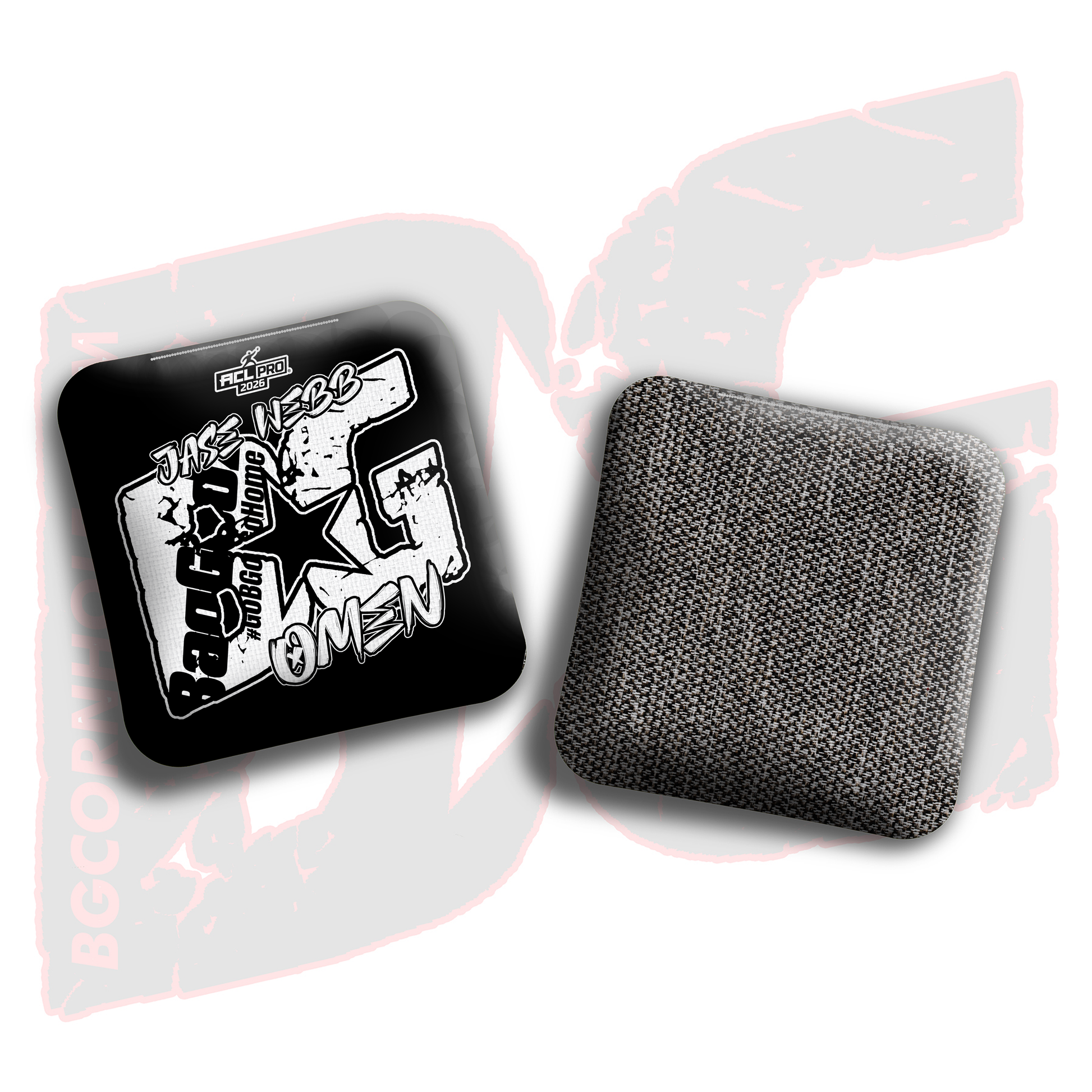 2026 BG Multiple Bag Models  - "Jase Webb” - ACL Pro Stamped Cornhole Bags - SET OF 4 BAGS