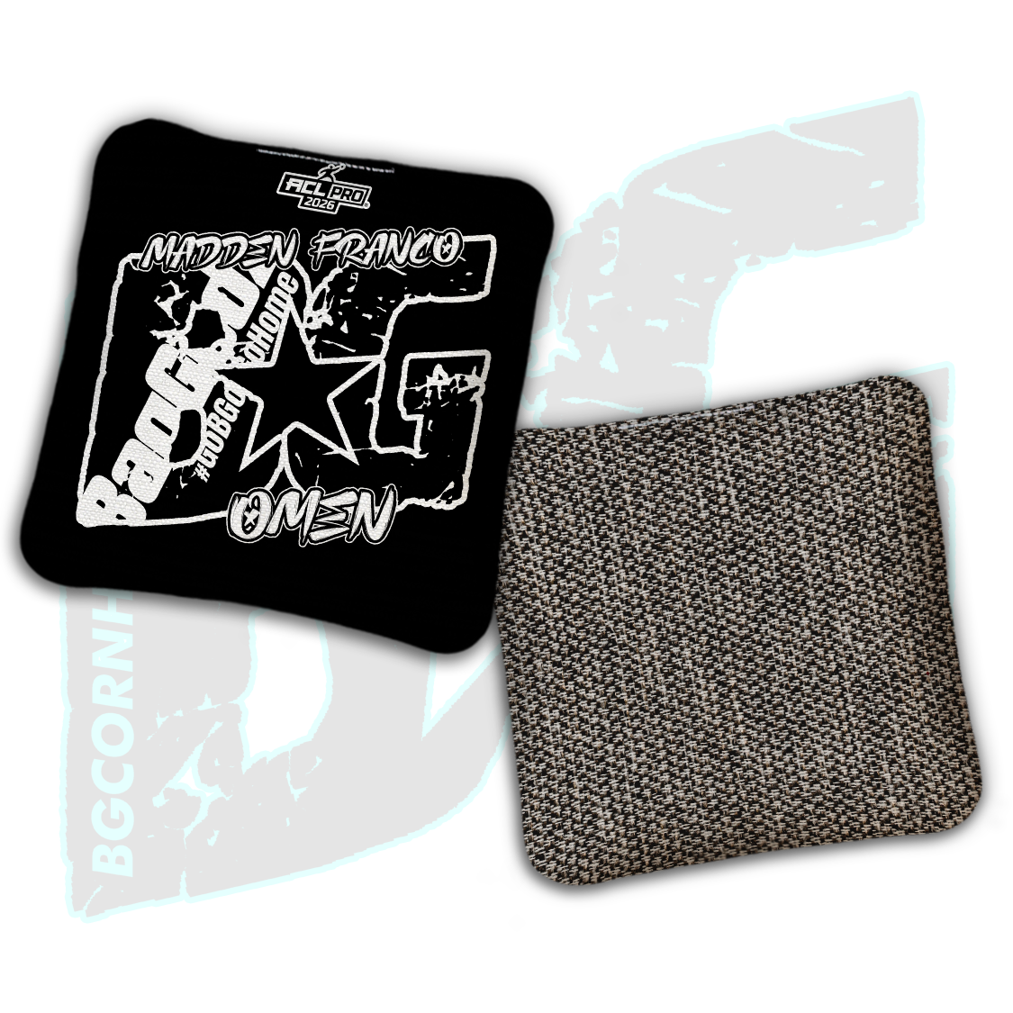 2026 BG Multiple Bag Models  - "Madden Franco” - ACL Pro Stamped Cornhole Bags - SET OF 4 BAGS