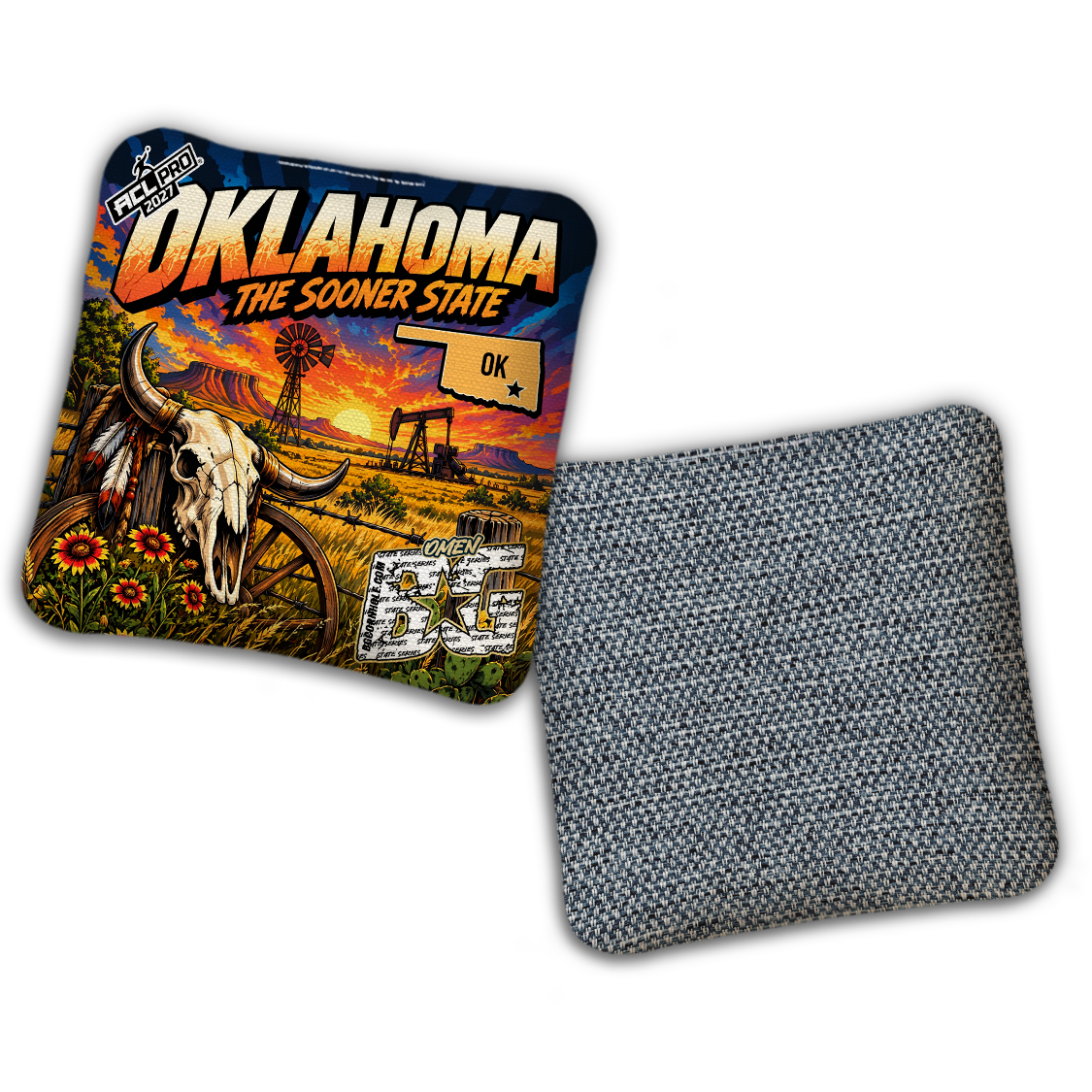2027 BG Multiple Bag Models "Oklahoma Sooner State" - ACL Pro Stamped Cornhole Bags