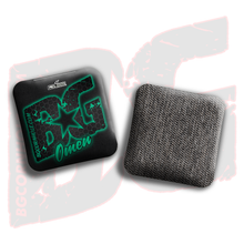 Load image into Gallery viewer, BG Multiple Bag Models - &quot;Hex Glow&quot; - 4&quot; ACL Mini Stamped Cornhole Bags- Set of 4 Bags