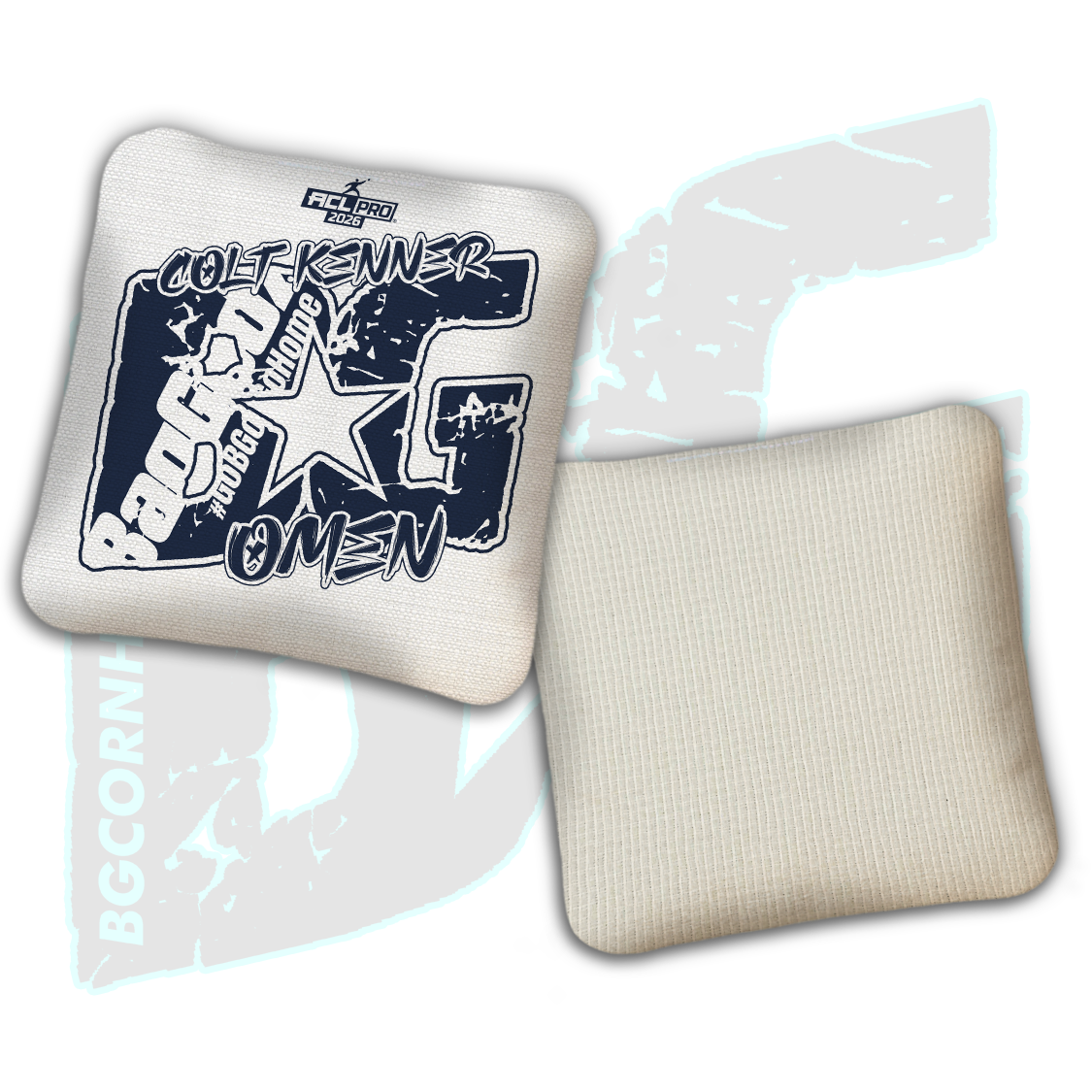 2026 BG Multiple Bag Models  - "Colt Kenner” - ACL Pro Stamped Cornhole Bags - SET OF 4 BAGS