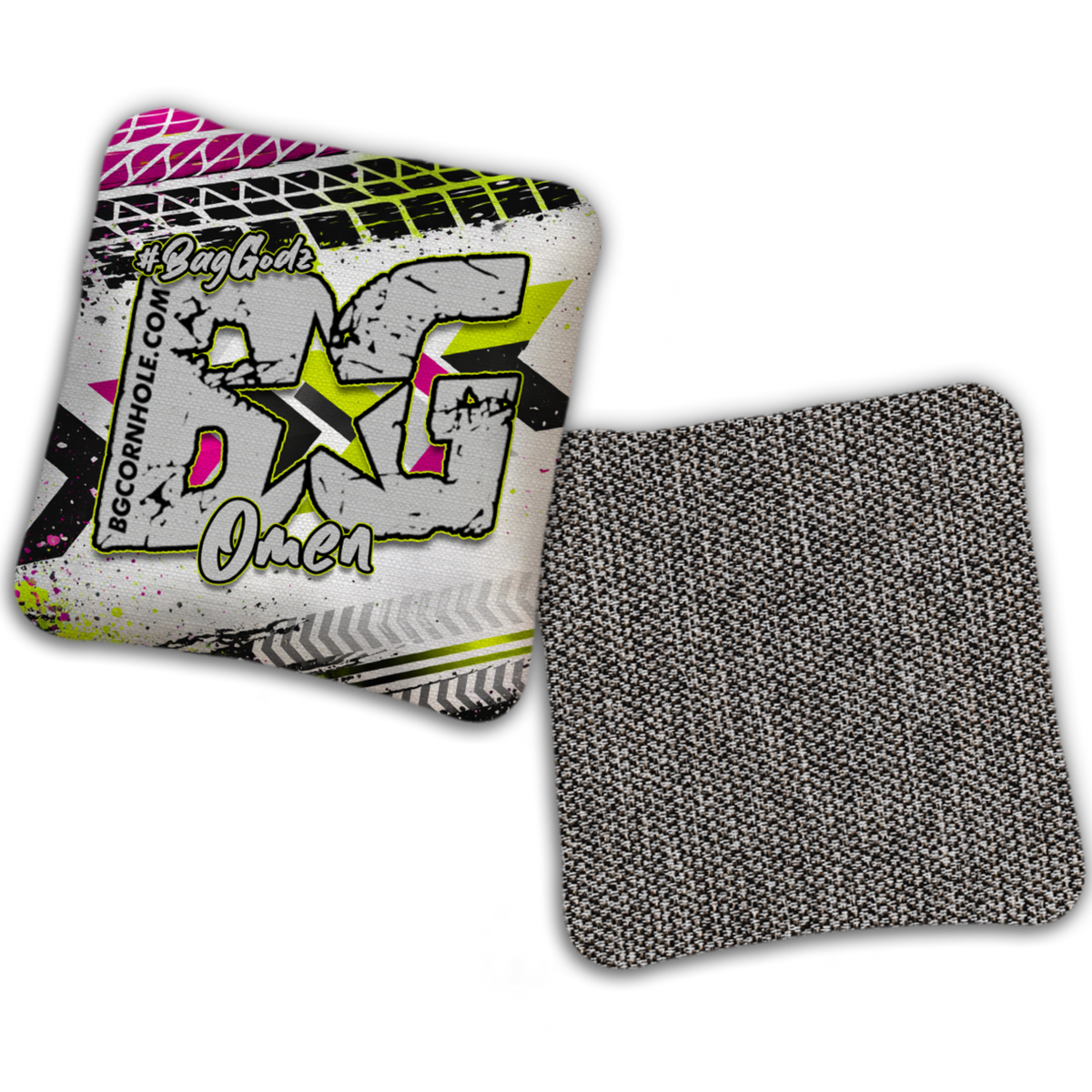 UNSTAMPED - BG Multiple Bag Models "GRUNGE TRACKS" - Cornhole Bags - SET OF 4 BAGS