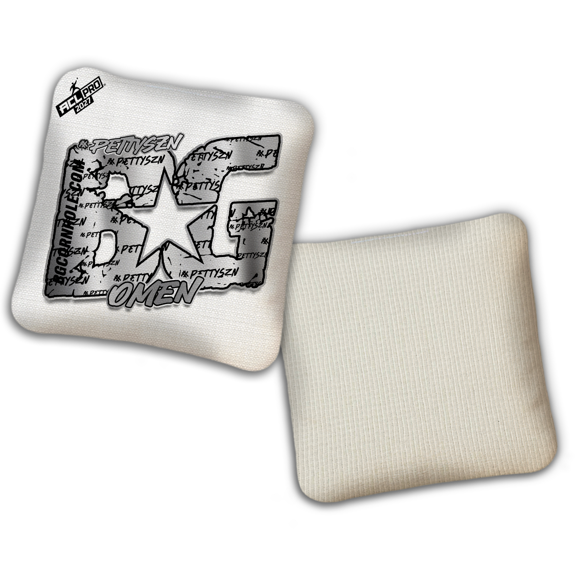 2027 ACL - BG Multiple Bag Models "PETTYSZN" - ACL Pro Stamped Cornhole Bags - SET OF 4 BAGS