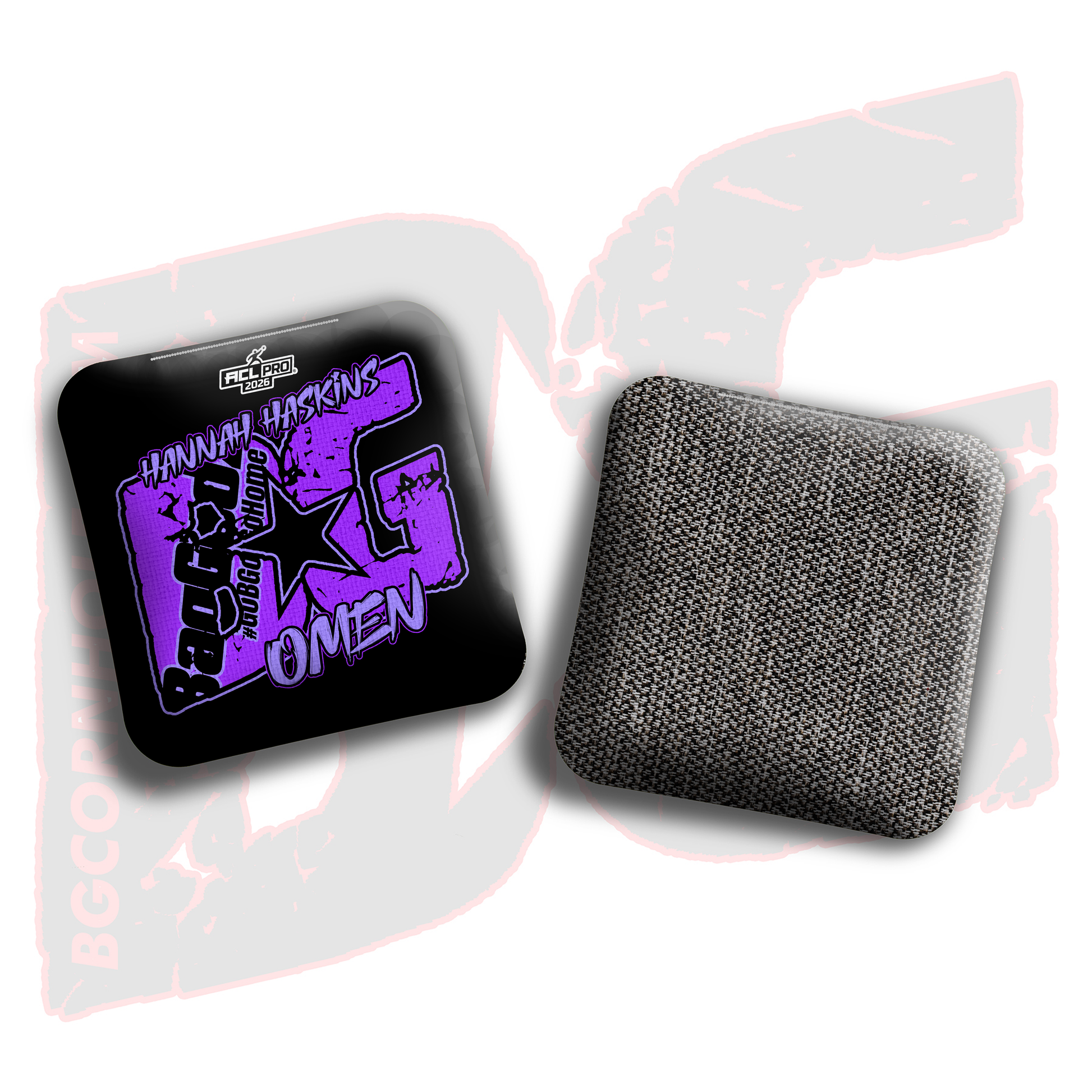 2026 BG Multiple Bag Models  - "Hannah Haskins” - ACL Pro Stamped Cornhole Bags - SET OF 4 BAGS
