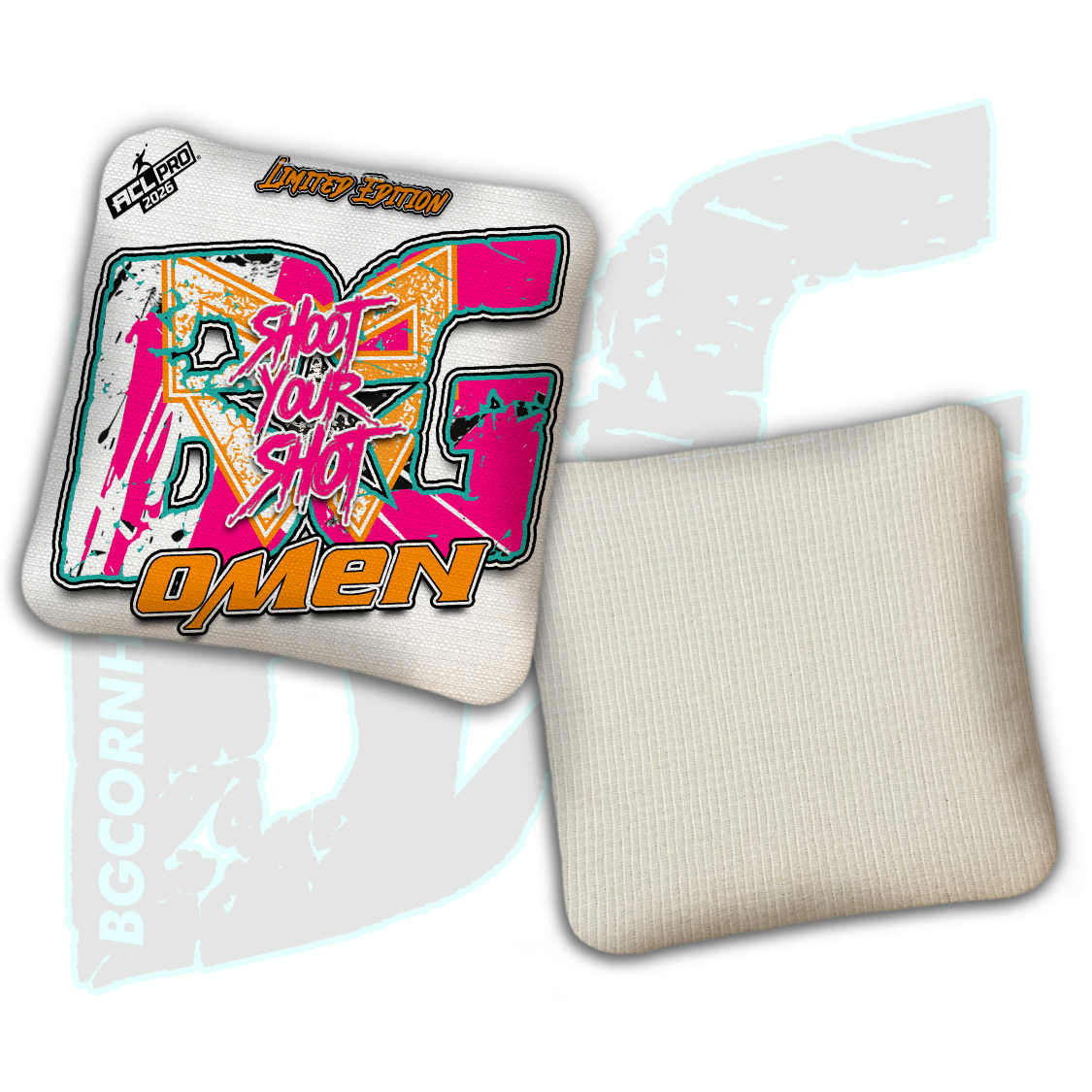 2026 Multiple Bag Models "Shoot Your Shot Tropics” Collab - ACL Pro Stamped Cornhole Bags - SET OF 4 BAGS