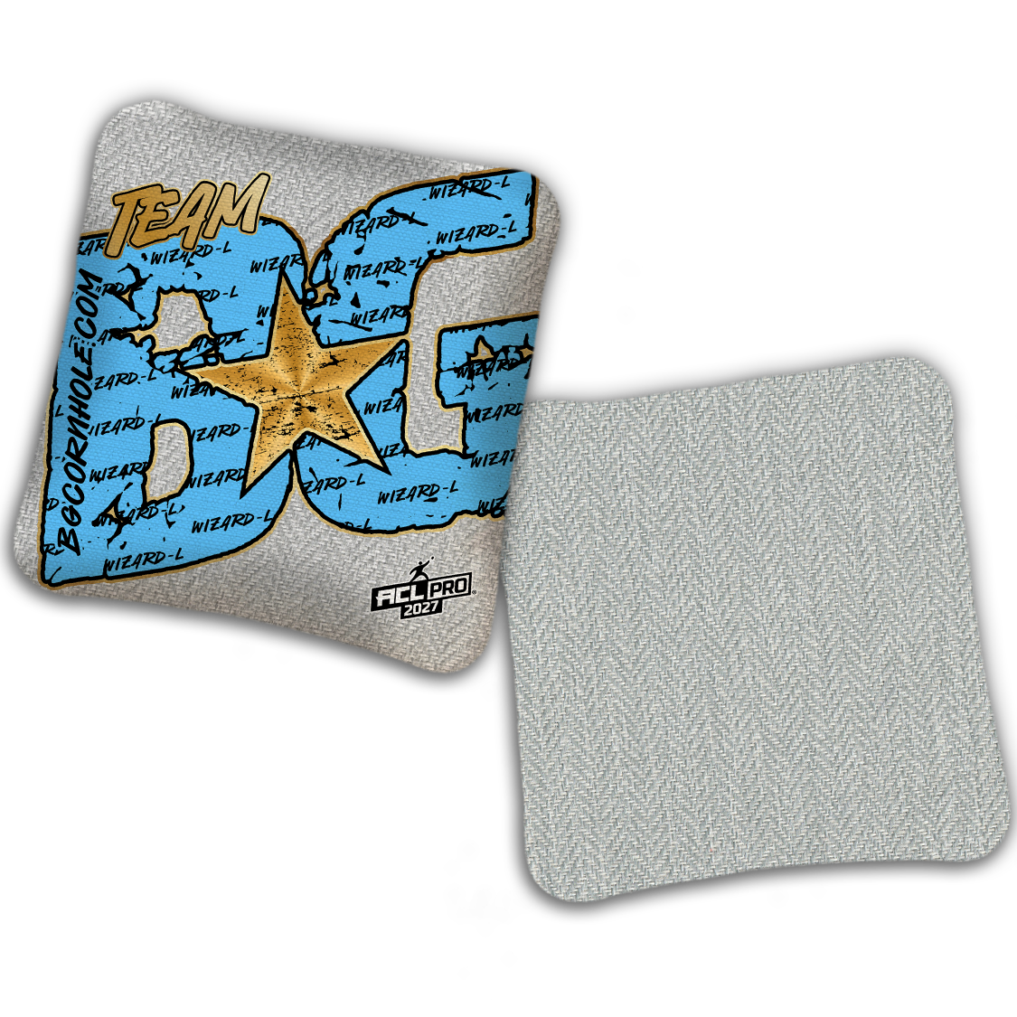 2027 BG Wizard L "Big BG Colormatch" - ACL Pro Stamped Cornhole Bags - SET OF 4 BAGS