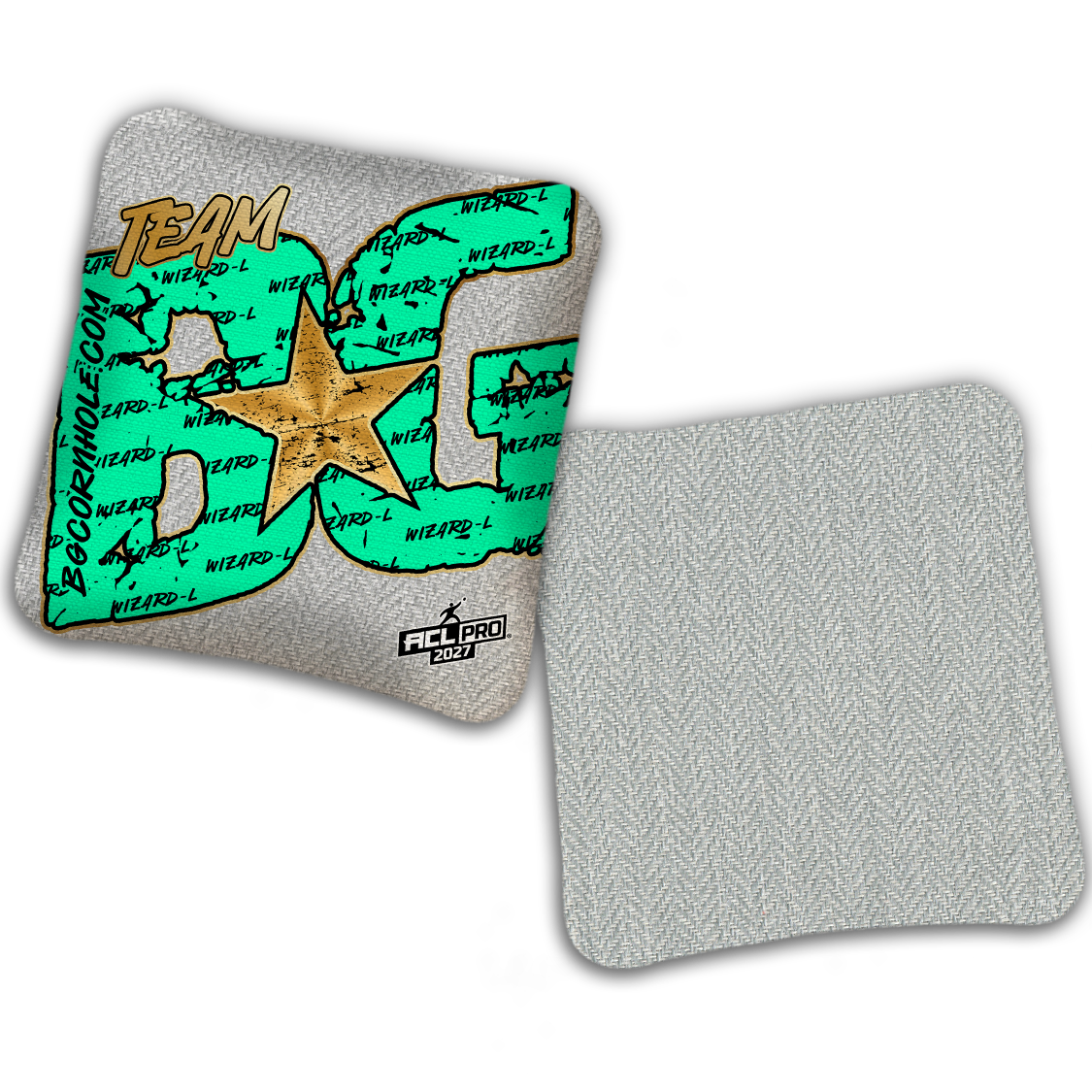 2027 BG Wizard L "Big BG Colormatch" - ACL Pro Stamped Cornhole Bags - SET OF 4 BAGS