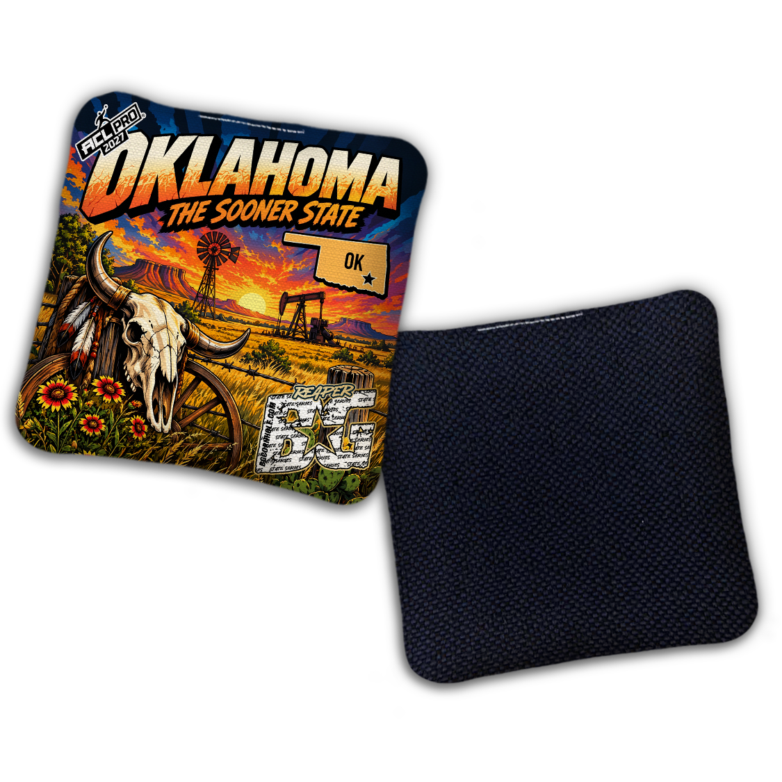 2027 BG Multiple Bag Models "Oklahoma Sooner State" - ACL Pro Stamped Cornhole Bags