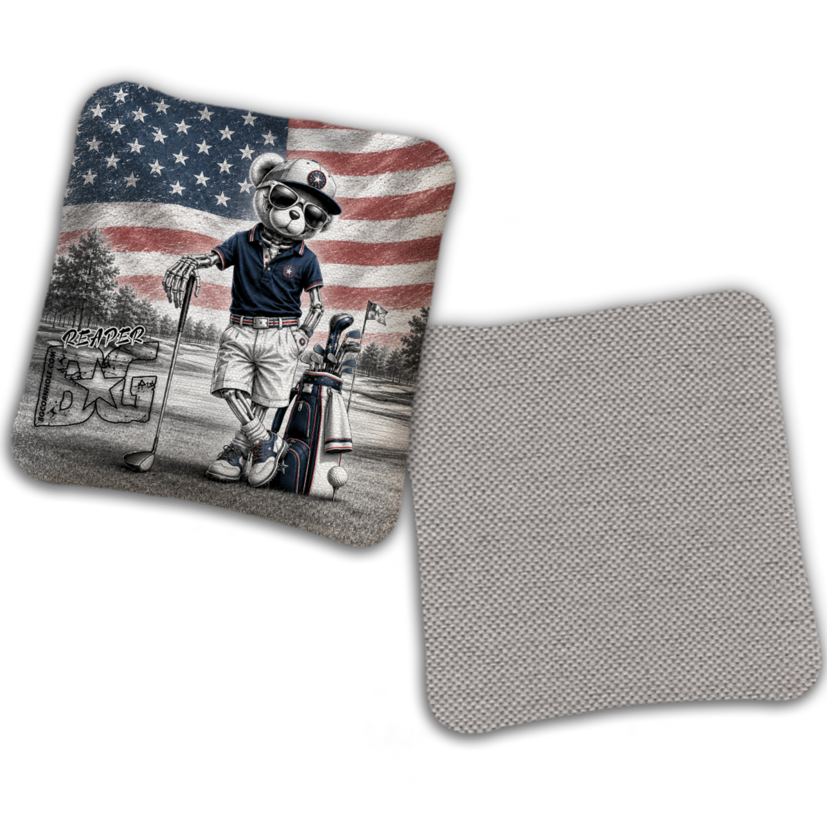 UNSTAMPED - BG Multiple Bag Models "FAIRWAY FREEDOM" - Cornhole Bags - SET OF 4 BAGS