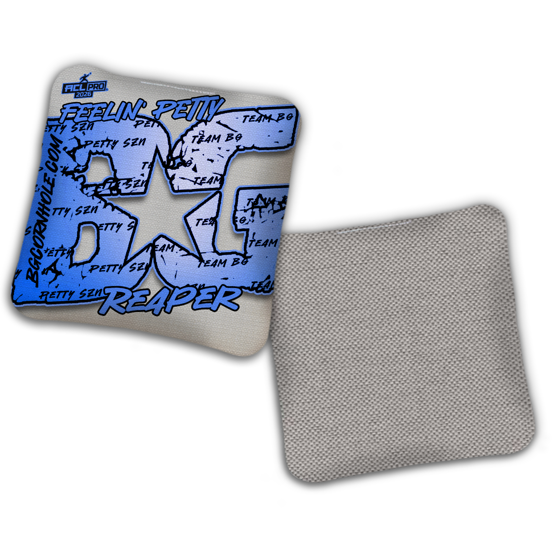 2026 BG Reaper "Feelin' Petty" - ACL Pro Stamped Cornhole Bags - SET OF 4 BAGS
