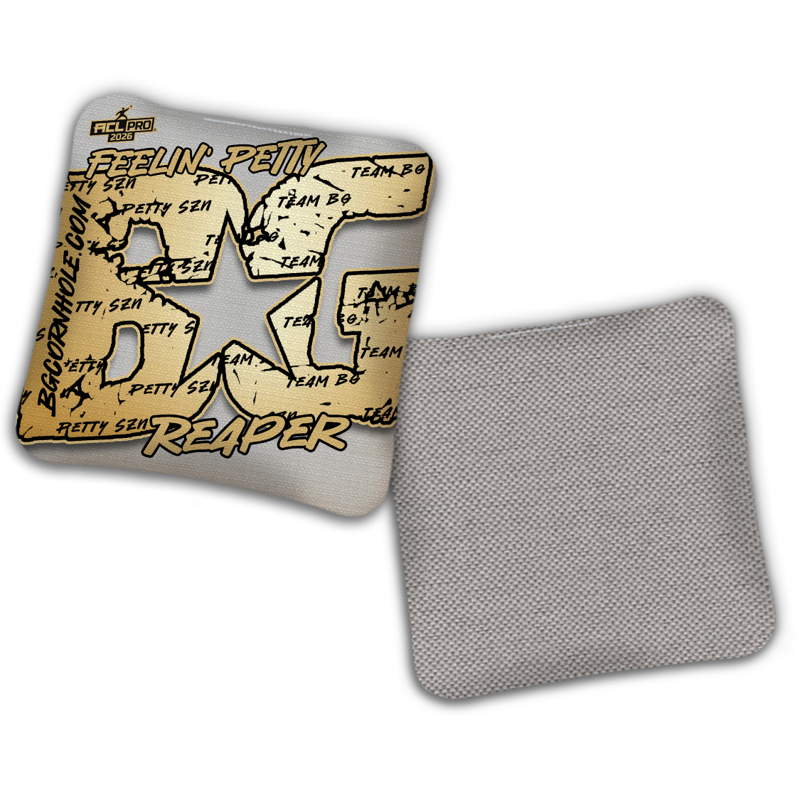 2026 BG Reaper "Feelin' Petty" - ACL Pro Stamped Cornhole Bags - SET OF 4 BAGS