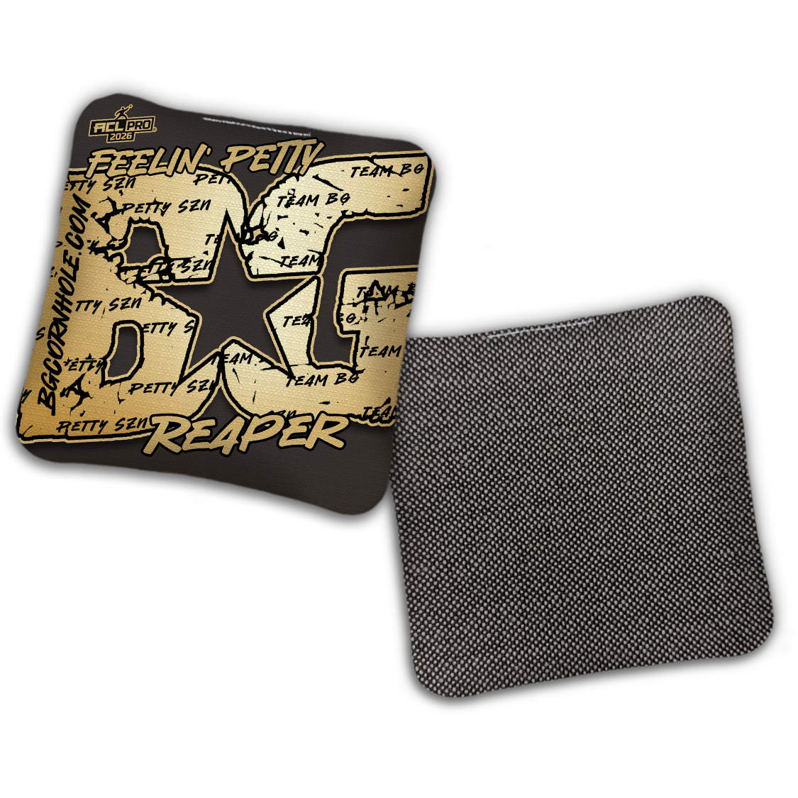 2026 BG Reaper "Feelin' Petty" - ACL Pro Stamped Cornhole Bags - SET OF 4 BAGS