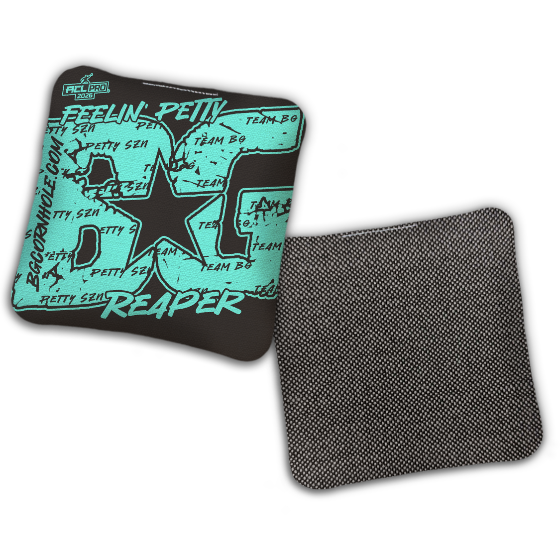 2026 BG Reaper "Feelin' Petty" - ACL Pro Stamped Cornhole Bags - SET OF 4 BAGS