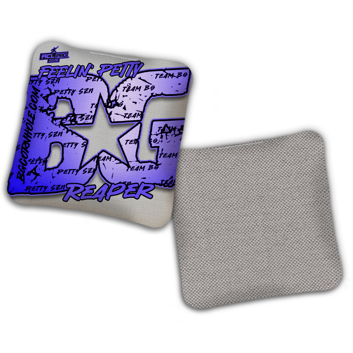 2026 BG Reaper "Feelin' Petty" - ACL Pro Stamped Cornhole Bags - SET OF 4 BAGS