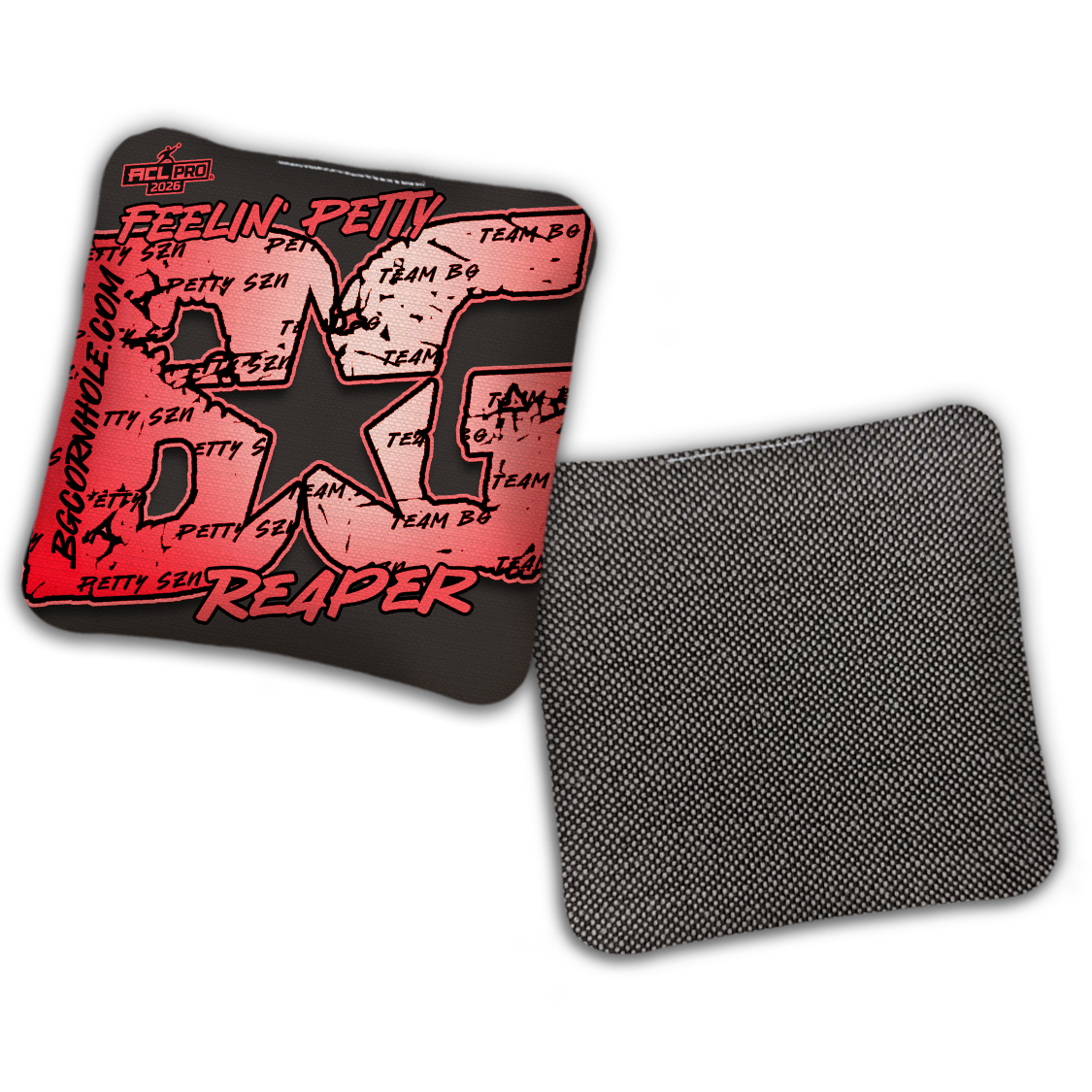 2026 BG Reaper "Feelin' Petty" - ACL Pro Stamped Cornhole Bags - SET OF 4 BAGS