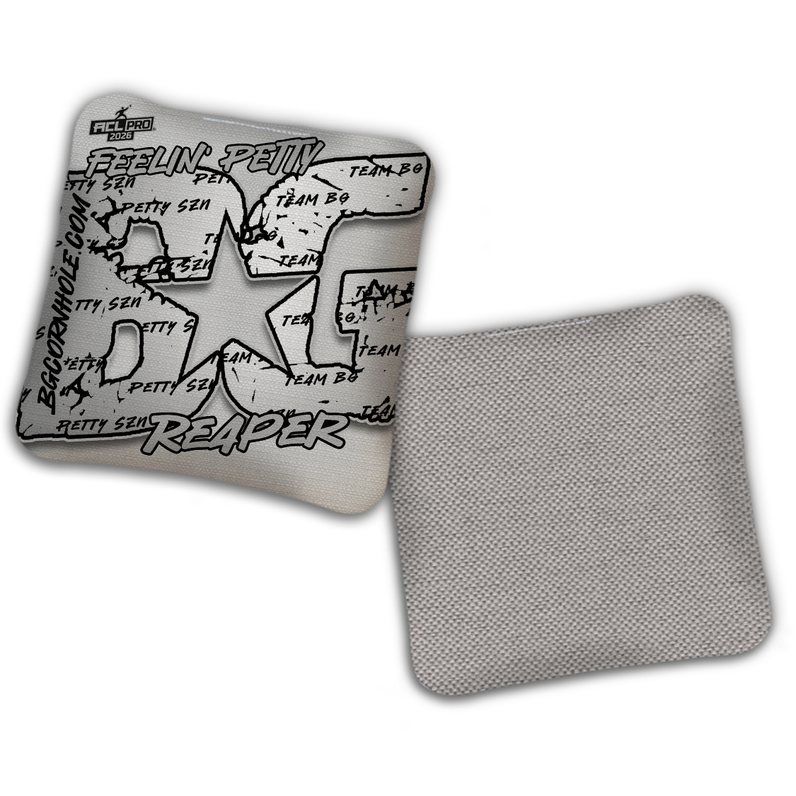 2026 BG Reaper "Feelin' Petty" - ACL Pro Stamped Cornhole Bags - SET OF 4 BAGS