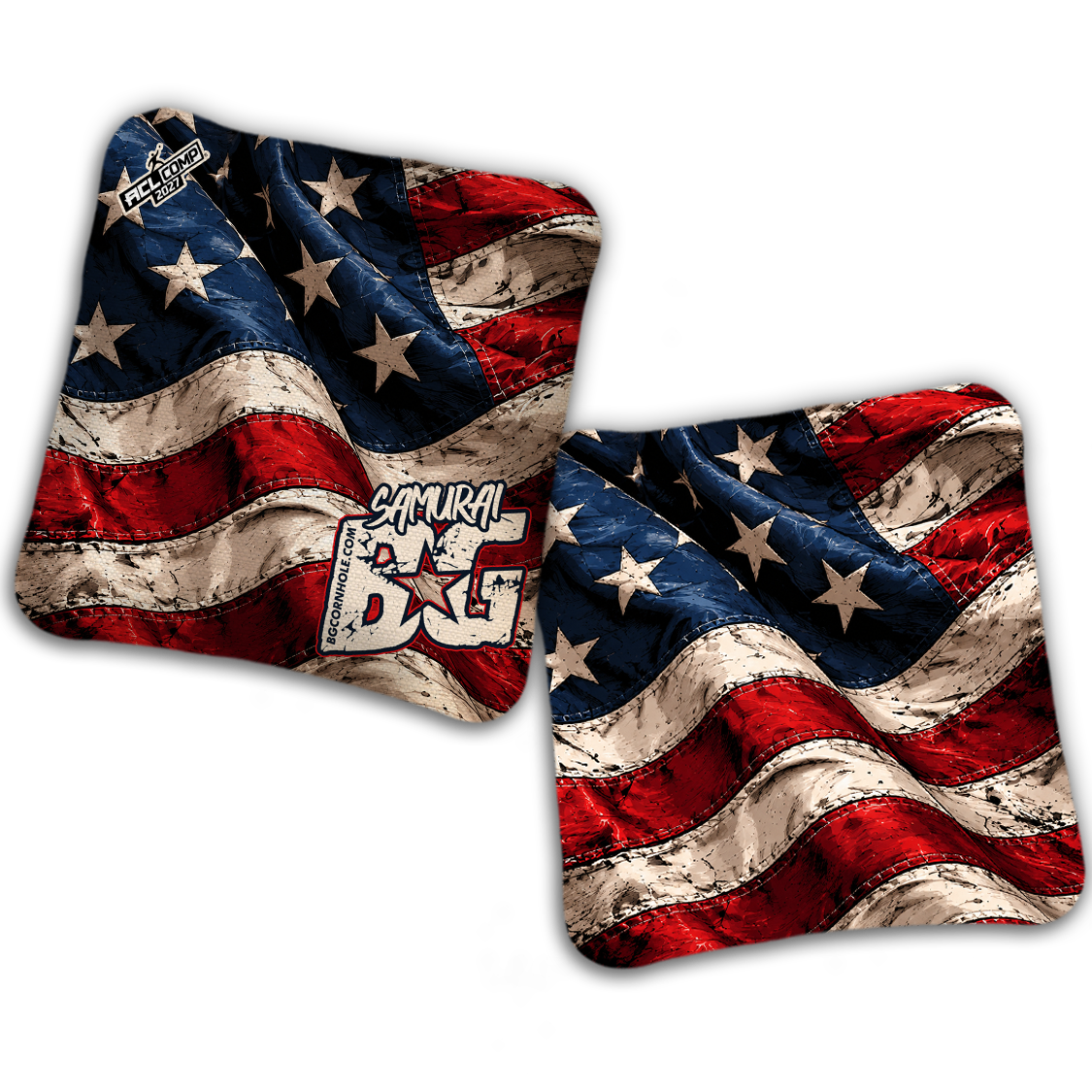 2027 BG Multiple Bag Models - "American Flag" - ACL Comp Stamped Cornhole Bags - SET OF 4 BAGS