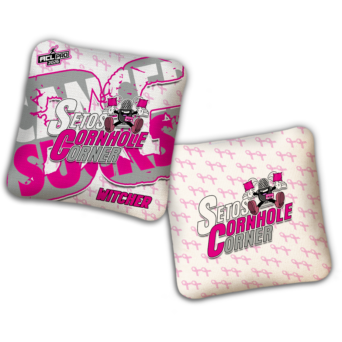 2026 BG Multiple Bag Models - "Setos Cornhole Corner” Collab - ACL Pro Stamped Cornhole Bags - SET OF 4 BAGS