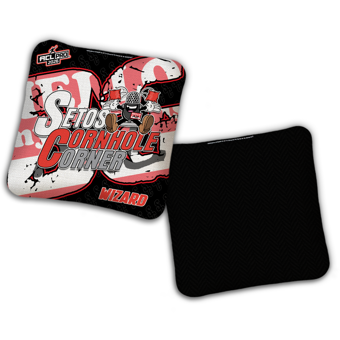2026 BG Multiple Bag Models - "Setos Cornhole Corner” Collab - ACL Pro Stamped Cornhole Bags - SET OF 4 BAGS