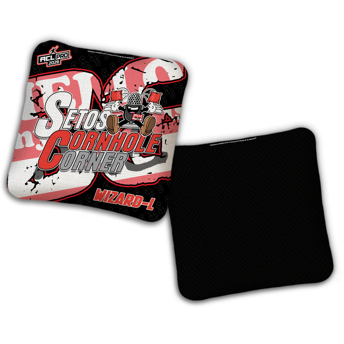 2026 BG Multiple Bag Models - "Setos Cornhole Corner” Collab - ACL Pro Stamped Cornhole Bags - SET OF 4 BAGS