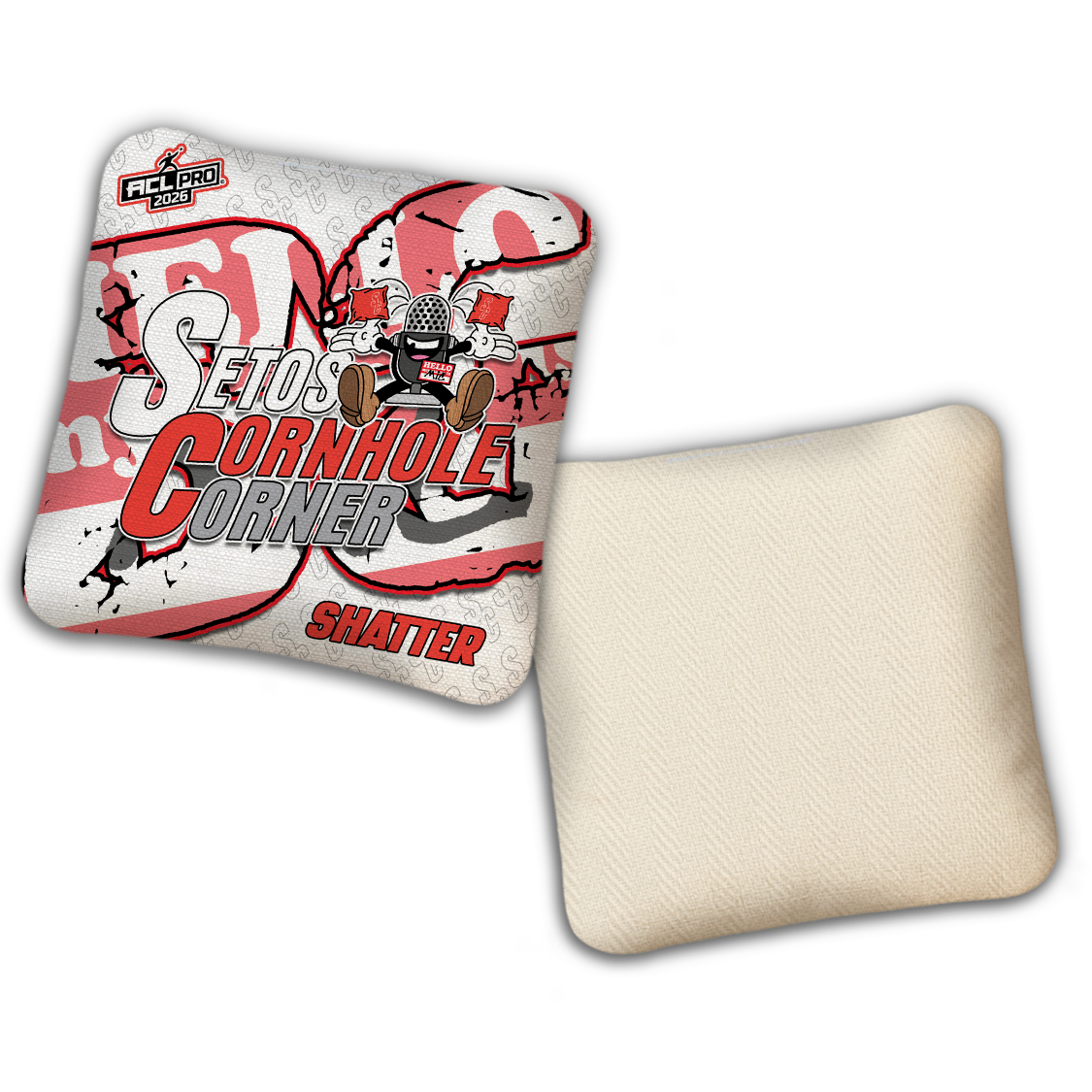 2026 BG Multiple Bag Models - "Setos Cornhole Corner” Collab - ACL Pro Stamped Cornhole Bags - SET OF 4 BAGS