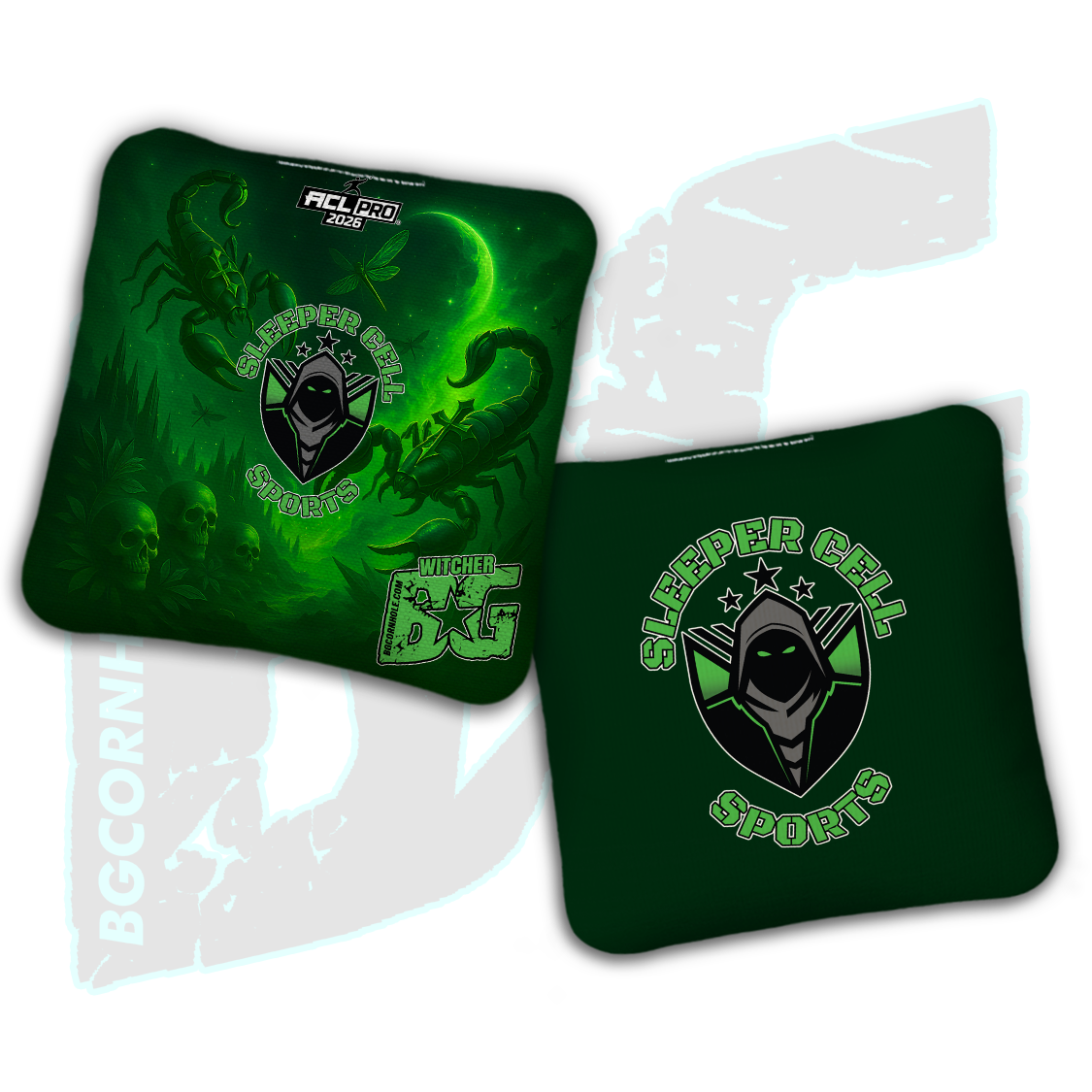2026 BG Multiple Bag Models "Sleeper Cell Sports” Collab - ACL Pro Stamped Cornhole Bags - SET OF 4 BAGS