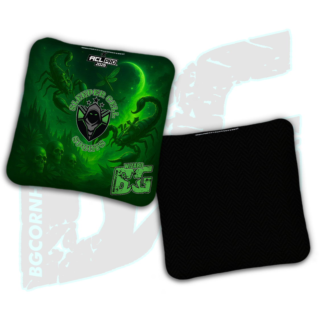 2026 BG Multiple Bag Models "Sleeper Cell Sports” Collab - ACL Pro Stamped Cornhole Bags - SET OF 4 BAGS