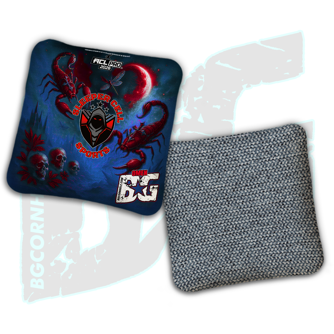 2026 BG Multiple Bag Models "Sleeper Cell Sports” Collab - ACL Pro Stamped Cornhole Bags - SET OF 4 BAGS