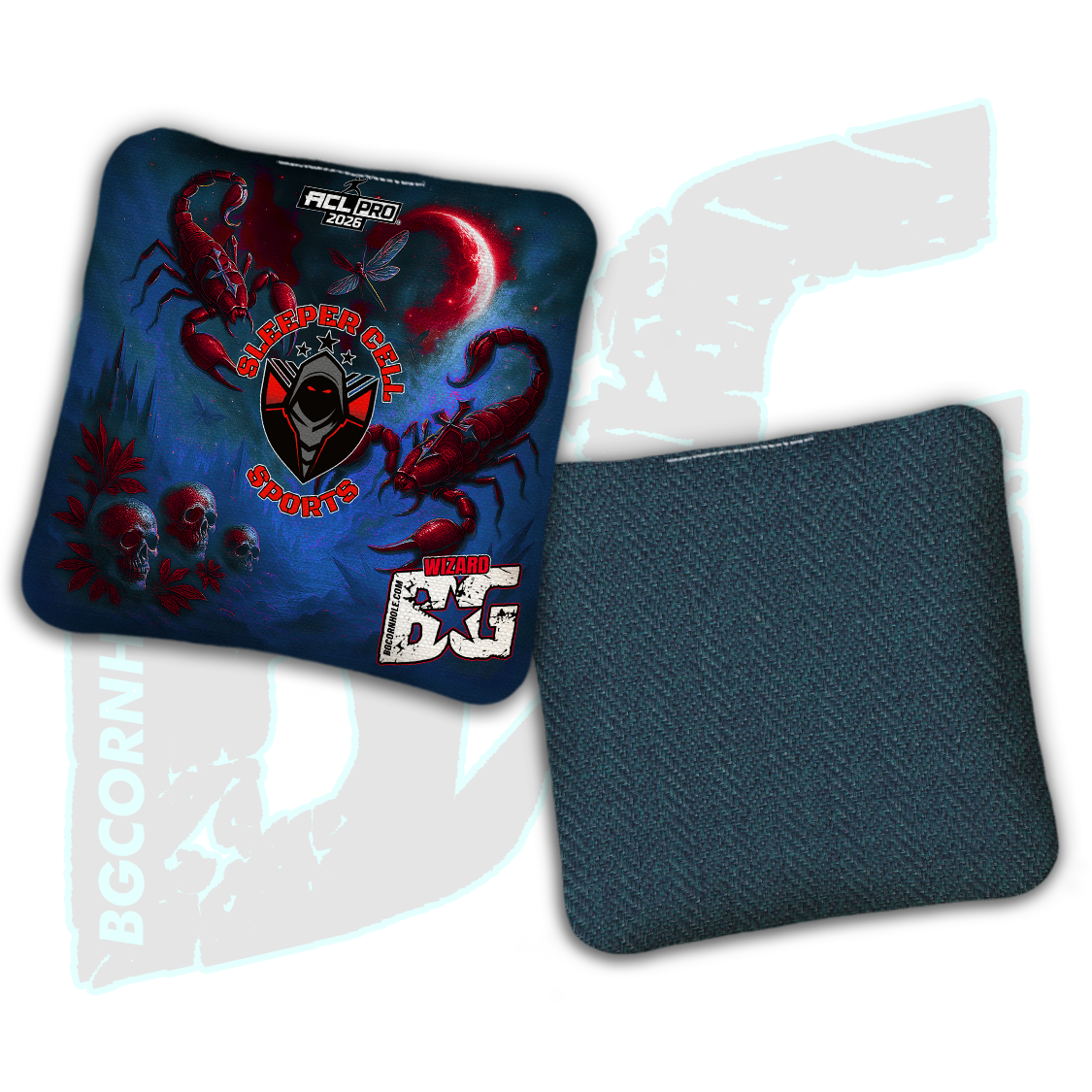 2026 BG Multiple Bag Models "Sleeper Cell Sports” Collab - ACL Pro Stamped Cornhole Bags - SET OF 4 BAGS