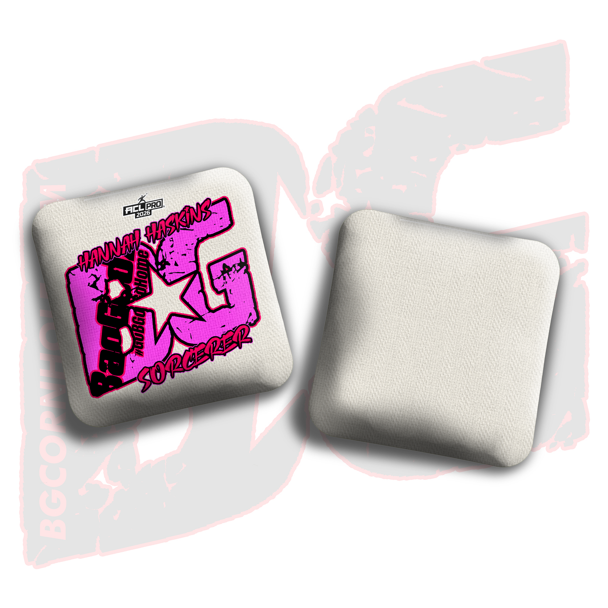 2026 BG Multiple Bag Models  - "Hannah Haskins” - ACL Pro Stamped Cornhole Bags - SET OF 4 BAGS