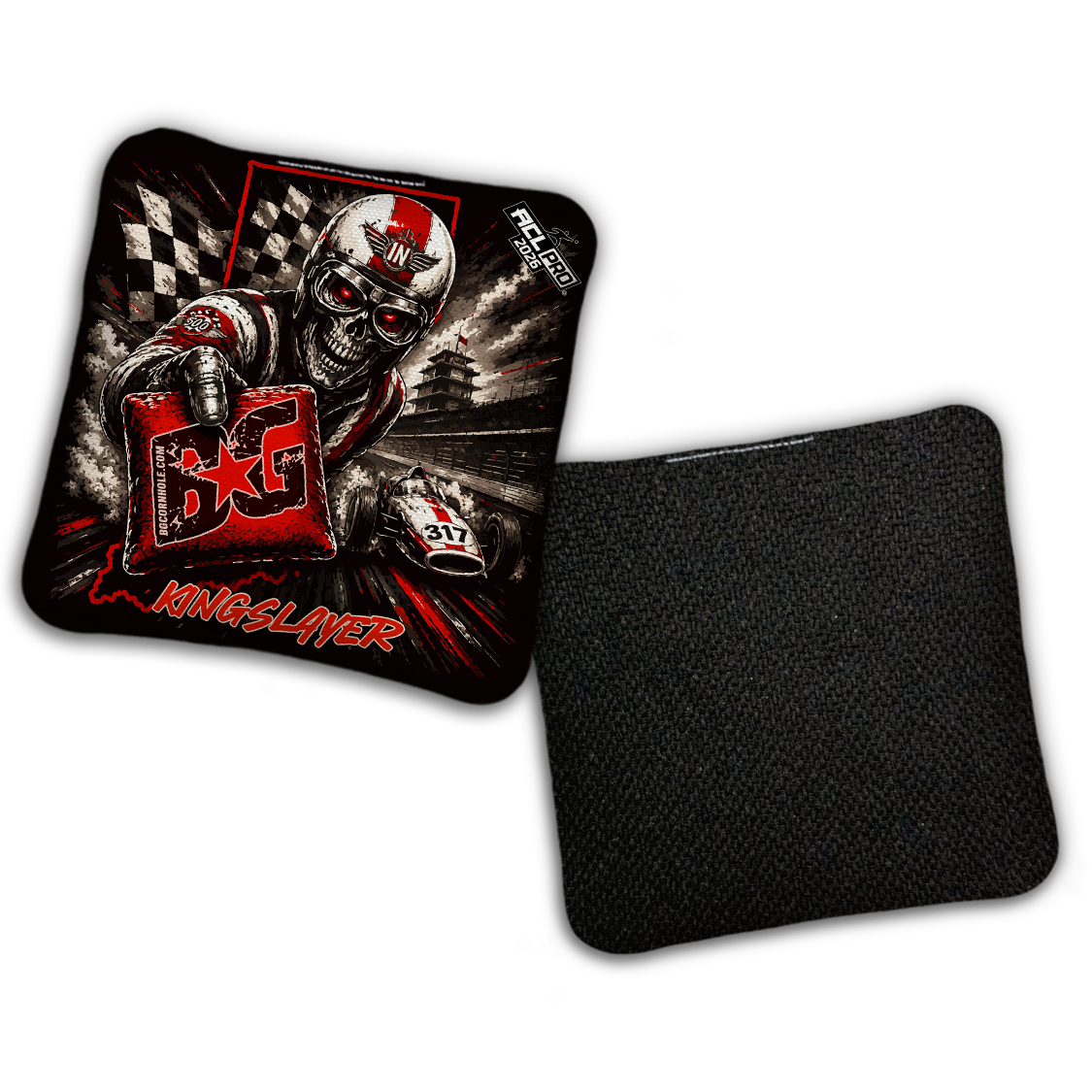 2026 BG Multiple Bag Models "Speed Demon" - ACL Pro Stamped Cornhole Bags - SET OF 4 BAGS