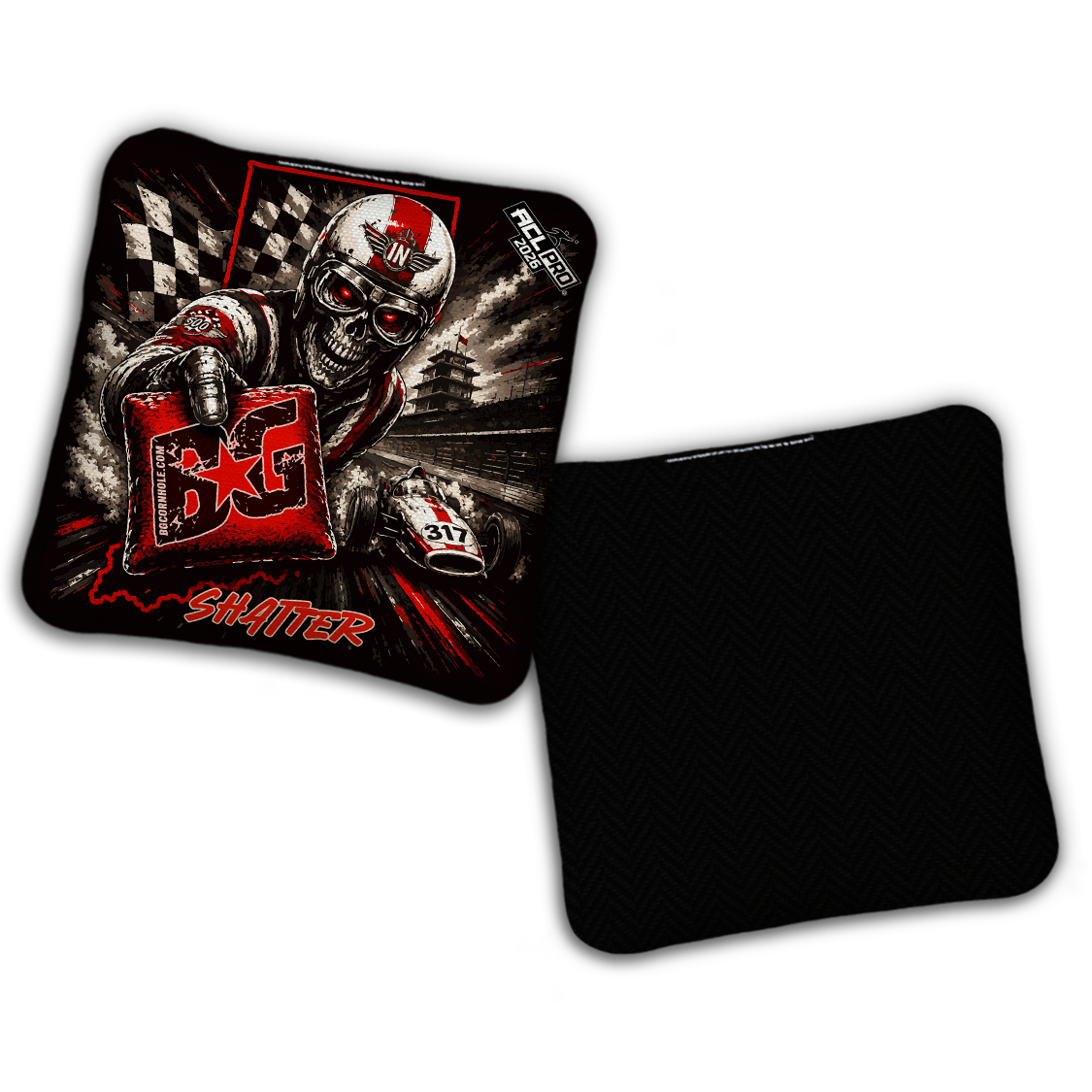 2026 BG Multiple Bag Models "Speed Demon" - ACL Pro Stamped Cornhole Bags - SET OF 4 BAGS