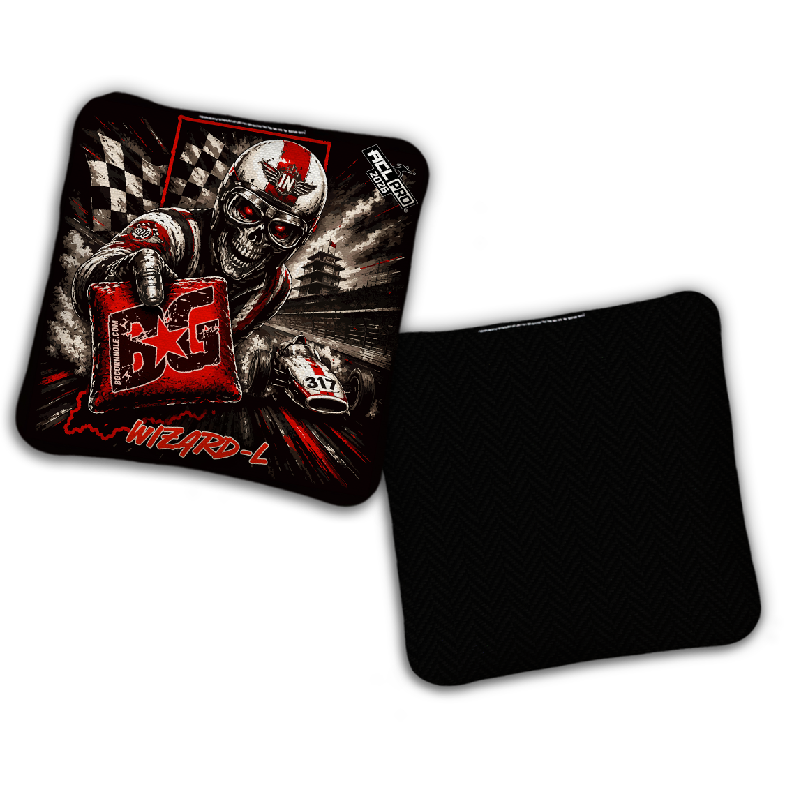 2026 BG Multiple Bag Models "Speed Demon" - ACL Pro Stamped Cornhole Bags - SET OF 4 BAGS