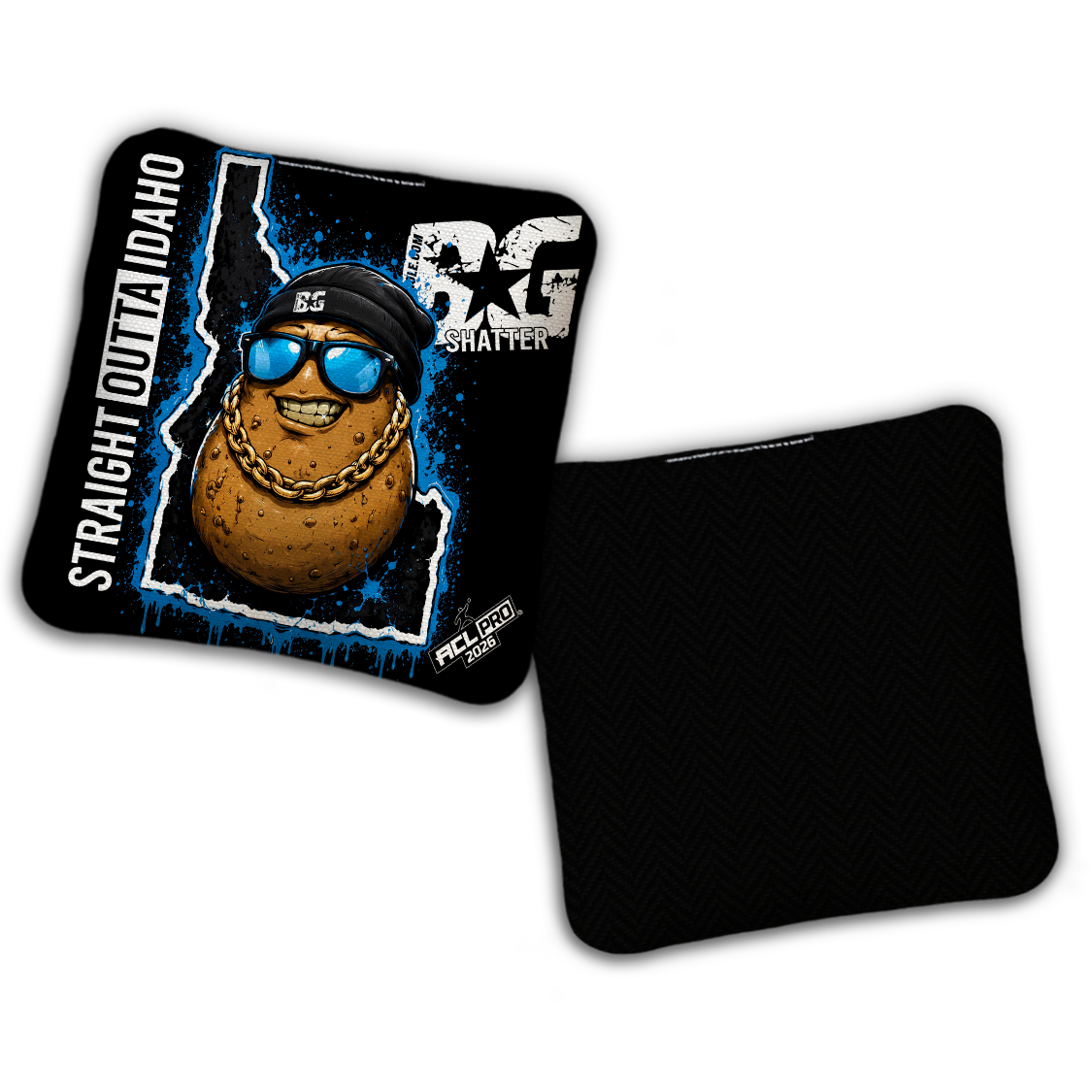 2026 BG Multiple Bag Models "Straight Outta Idaho" - ACL Pro Stamped Cornhole Bags - SET OF 4 BAGS