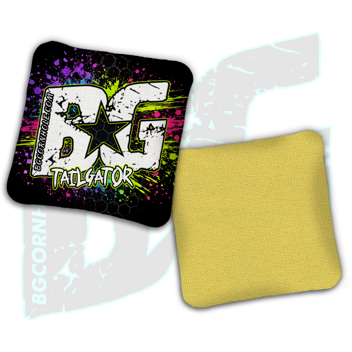 BG Tailgator  - "Hex Splatter" - Non Stamped Cornhole Bags - SET OF 4 bags