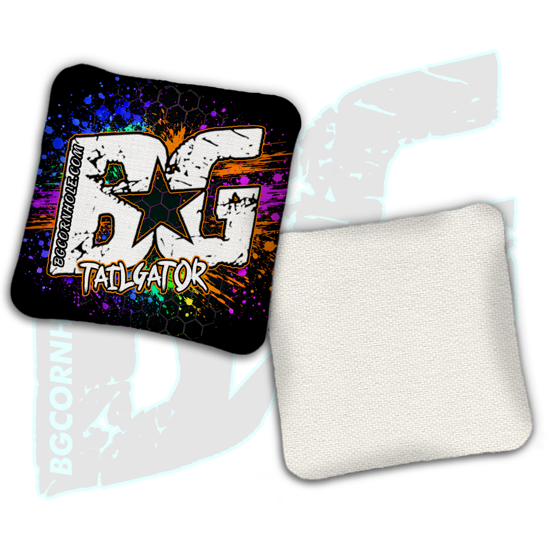 BG Tailgator  - "Hex Splatter" - Non Stamped Cornhole Bags - SET OF 4 bags