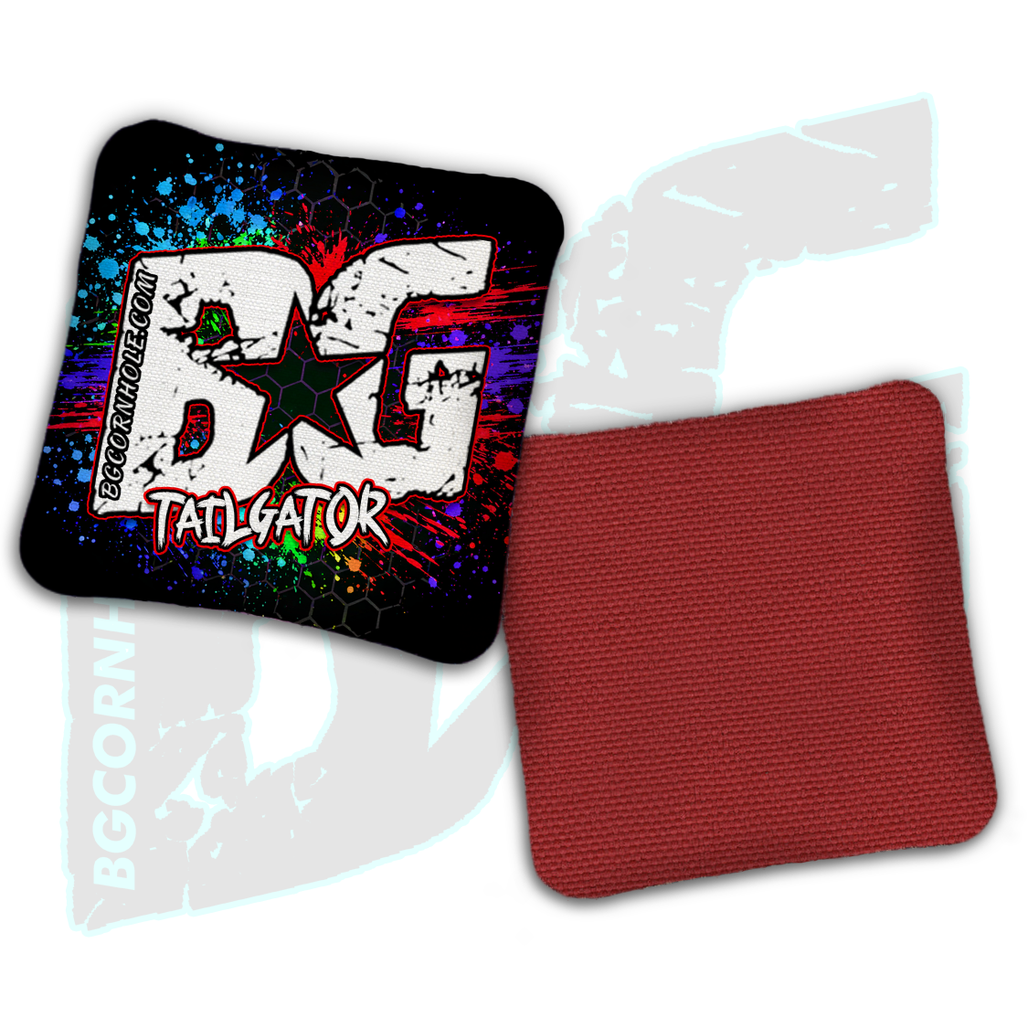 BG Tailgator  - "Hex Splatter" - Non Stamped Cornhole Bags - SET OF 4 bags