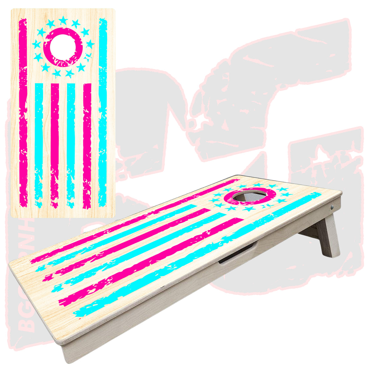 BG "Tattered Stripes" Cornhole Boards - Elite Model