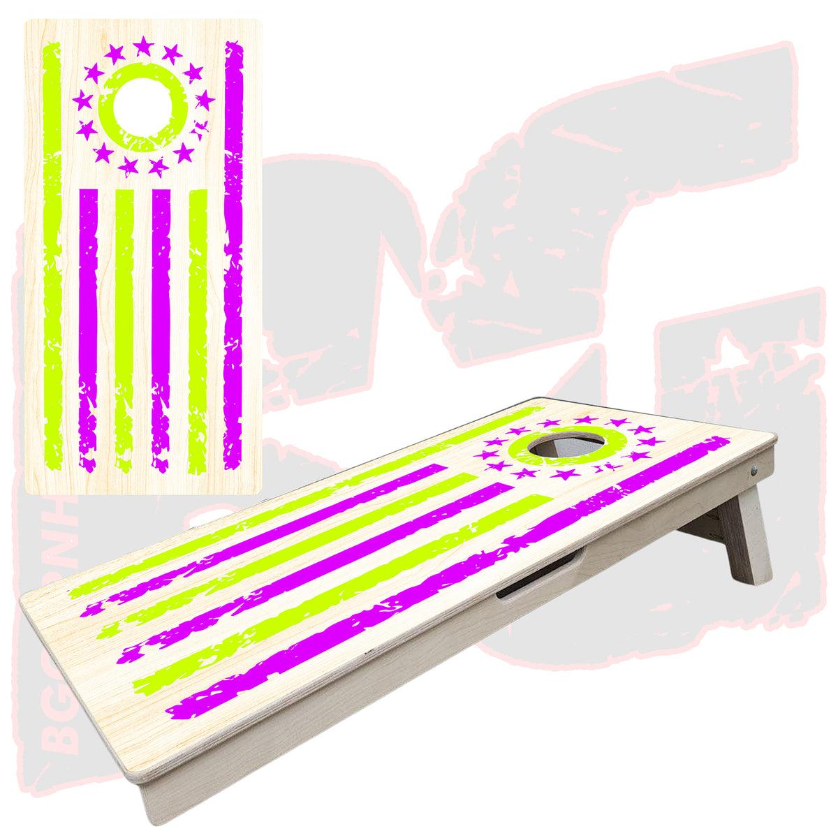 BG "Tattered Stripes" Cornhole Boards - Elite Model