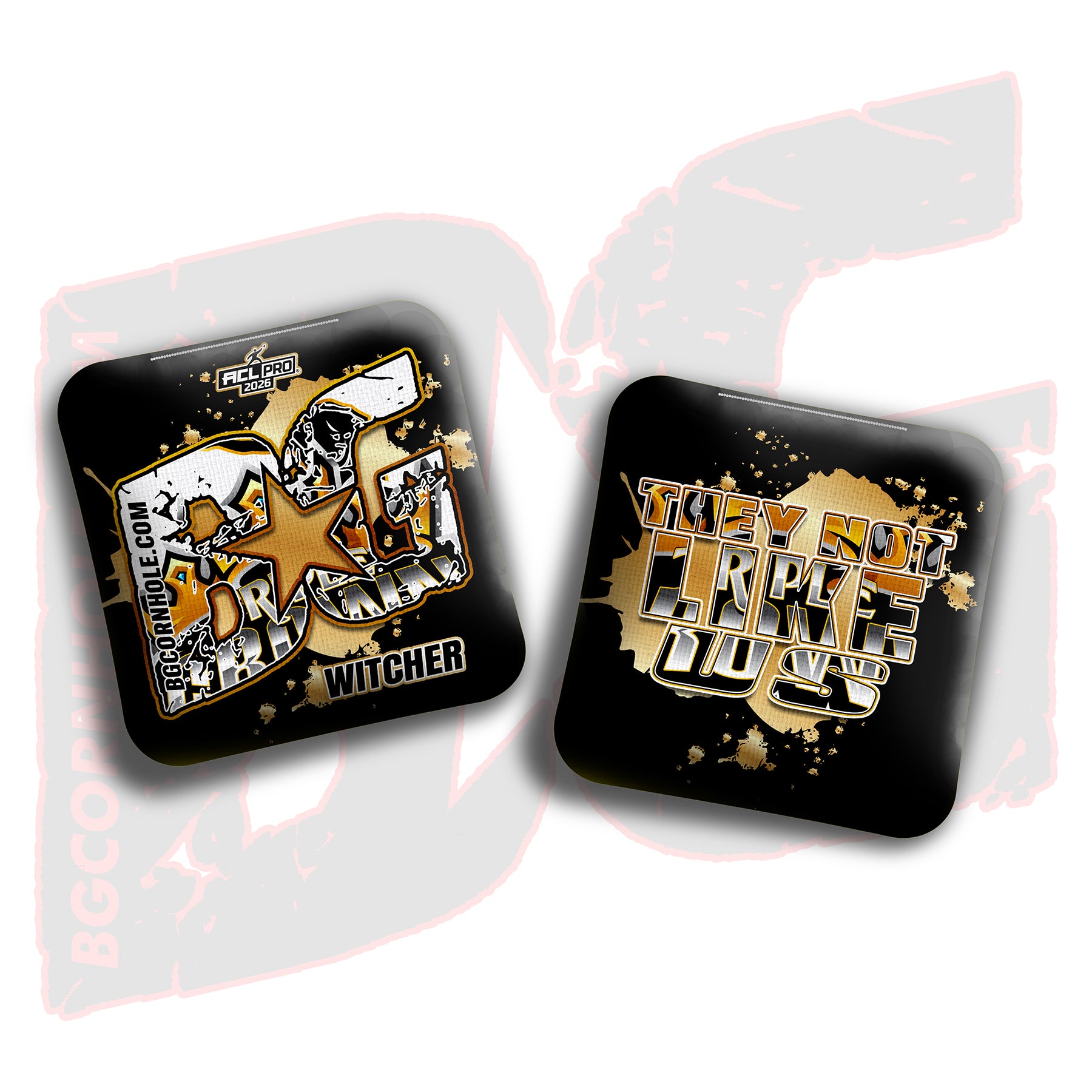 2026 BG Multiple Bag Models "Triple Crown” Collab - ACL Pro Stamped Cornhole Bags - SET OF 4 BAGS